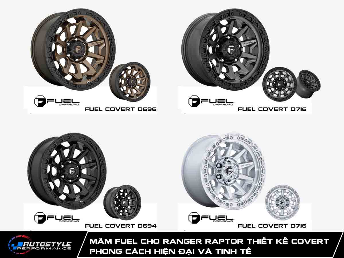 Mâm Fuel cho Ranger Raptor Thiết kế Covert