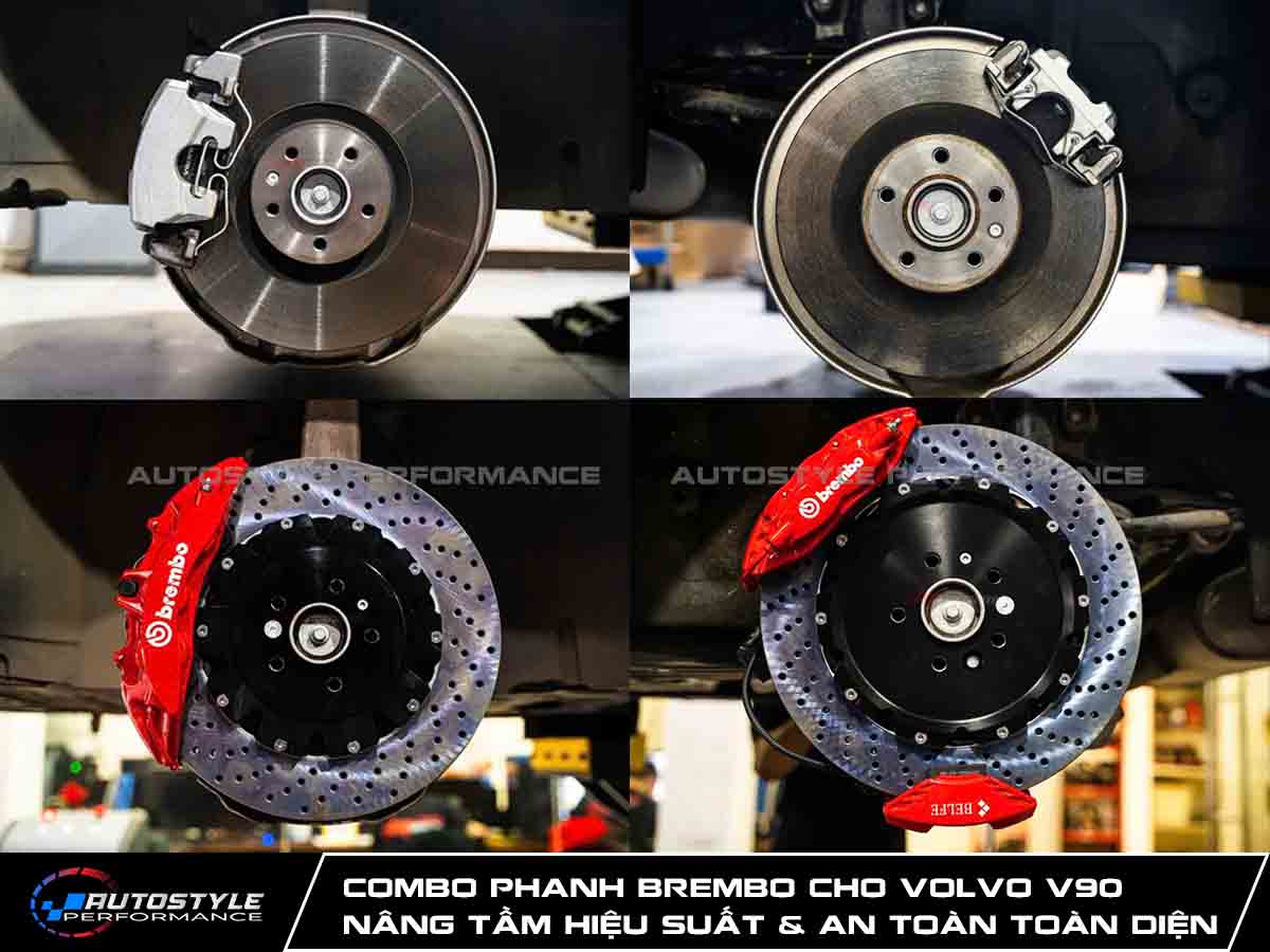 Combo Phanh Brembo cho Volvo V90 Nâng Tầm Hiệu Suất & An Toàn Toàn Diện