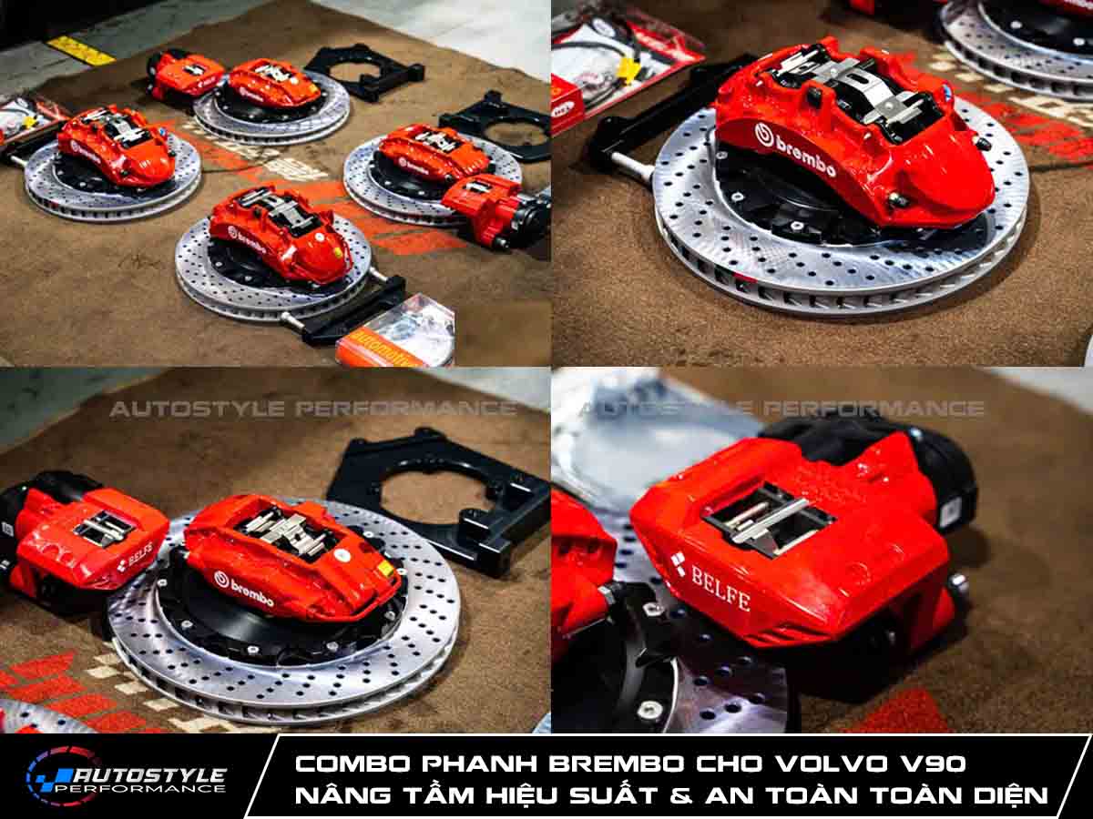 Combo Phanh Brembo cho Volvo V90 Nâng Tầm Hiệu Suất & An Toàn Toàn Diện