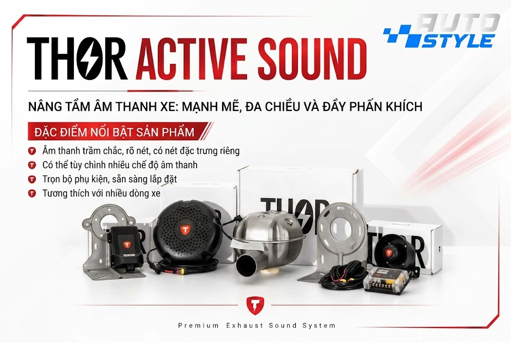 THOR Active Sound: Biến Xe Của Bạn Thành Siêu Xe Với Hơn 30 Tiếng Pô V8, V10, V12 – Không Cắt Hàn