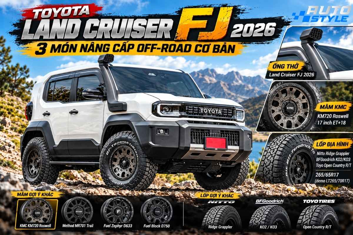 Toyota Land Cruiser FJ 2026 Off Road: Chỉ 3 Món Cơ Bản Này Đã Đủ Chinh Phục Địa Hình?