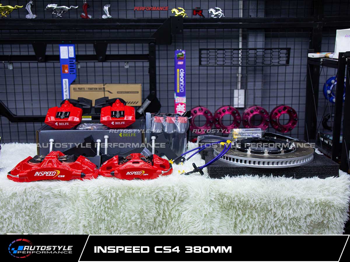 Inspeed Racing Inspeed CS4 380mm - Phanh Sau Hiệu Suất Cao Inspeed - AUTOSTYLE PERFORMANCE