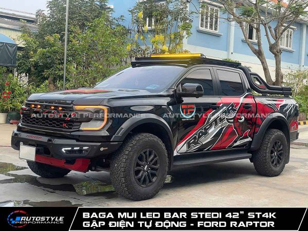 Baga Mui LED Bar Stedi 42” ST4K Tích Hợp Cơ Cấu Gập Điện Tự Động Cho Ford Raptor