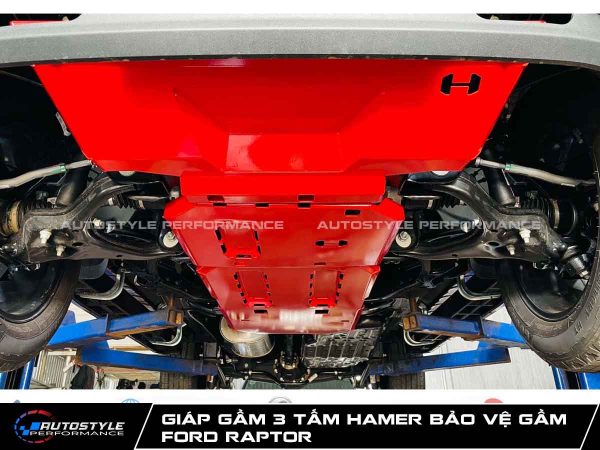 Giáp Gầm 3 Tấm Hamer Thép Dày 3 mm Bảo Vệ Gầm Ford Raptor Toàn Diện