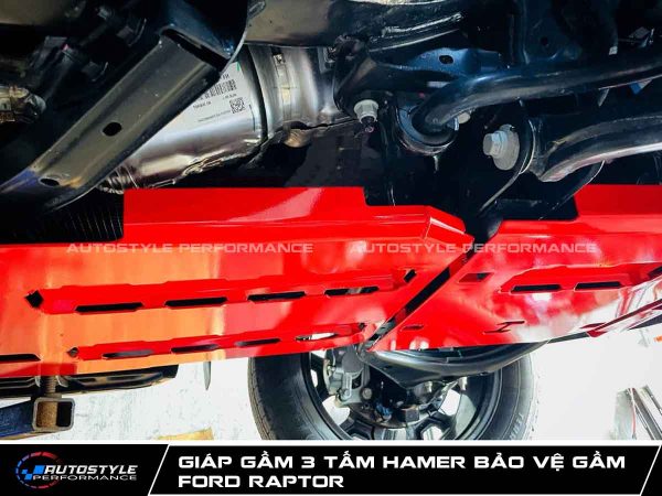 Giáp Gầm 3 Tấm Hamer Thép Dày 3 mm Bảo Vệ Gầm Ford Raptor Toàn Diện