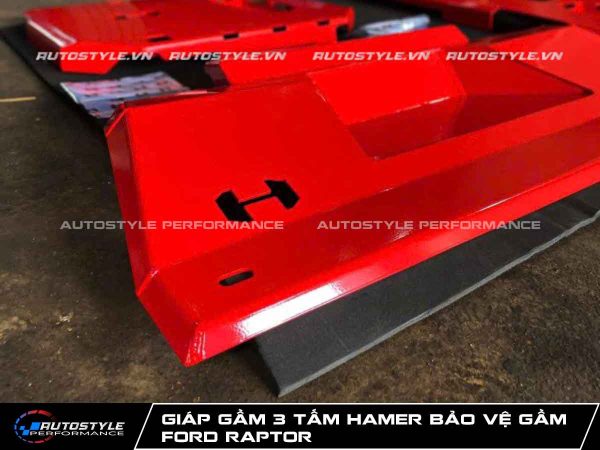 Giáp Gầm 3 Tấm Hamer Thép Dày 3 mm Bảo Vệ Gầm Ford Raptor Toàn Diện