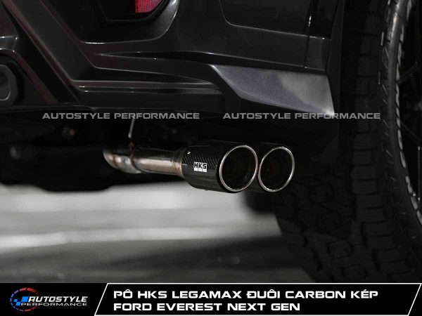 Pô Everest HKS Legamax Đuôi Carbon Kép Hông Mã Loại Đúng Cho Từng Đời Xe