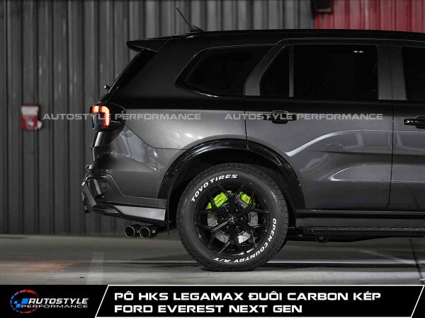 Pô Everest HKS Legamax Đuôi Carbon Kép Hông Mã Loại Đúng Cho Từng Đời Xe