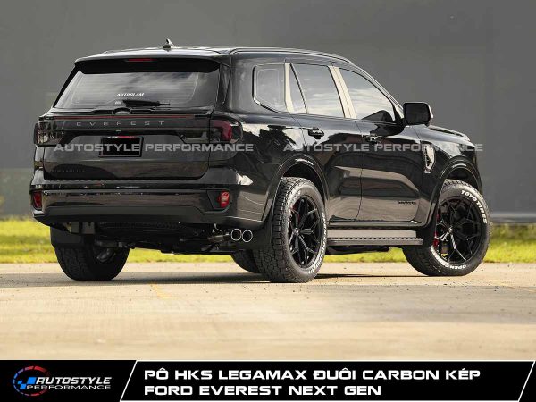 Pô Everest HKS Legamax Đuôi Carbon Kép Hông Mã Loại Đúng Cho Từng Đời Xe