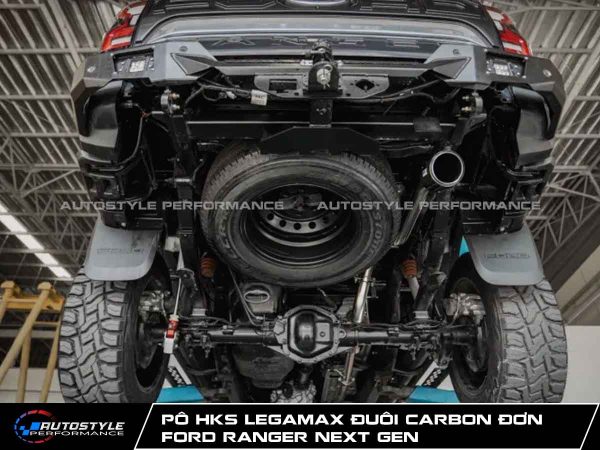 Pô HKS LEGAMAX Đuôi Carbon Đơn Cho Ford Ranger Next Gen