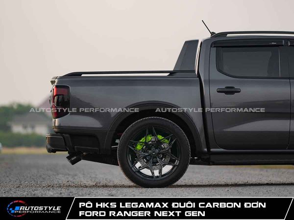 Pô HKS LEGAMAX Đuôi Carbon Đơn Cho Ford Ranger Next Gen