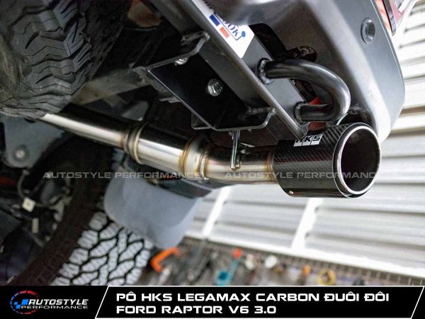 Pô HKS Legamax Carbon đuôi đôi cho Ranger Raptor V6 3.0 pô tối ưu âm thanh & hiệu suất