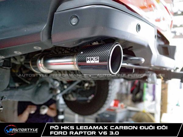 Pô HKS Legamax Carbon đuôi đôi cho Ranger Raptor V6 3.0 pô tối ưu âm thanh & hiệu suất