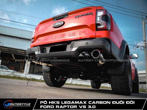 Pô HKS Legamax Carbon đuôi đôi cho Ranger Raptor V6 3.0 pô tối ưu âm thanh & hiệu suất