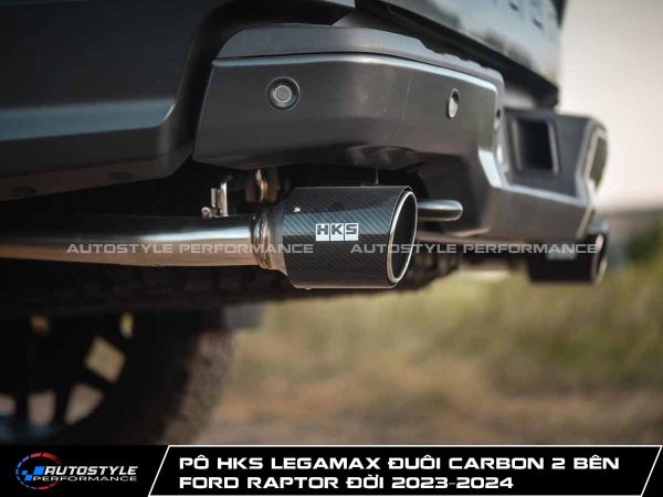 Pô HKS Legamax Đuôi Carbon 2 Bên Cho Ford Raptor Bi-Turbo Đời 2023–2024