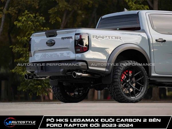 Pô HKS Legamax Đuôi Carbon 2 Bên Cho Ford Raptor Bi-Turbo Đời 2023–2024