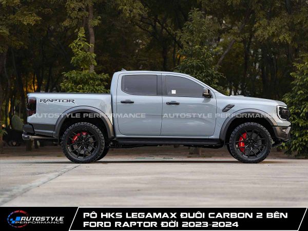 Pô HKS Legamax Đuôi Carbon 2 Bên Cho Ford Raptor Bi-Turbo Đời 2023–2024