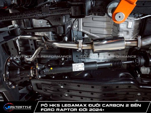 Pô HKS New Legamax Carbon 2 Bên Cho Ford Raptor Bi-Turbo Có AdBlue (2024+)