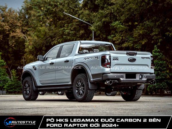 Pô HKS New Legamax Carbon 2 Bên Cho Ford Raptor Bi-Turbo Có AdBlue (2024+)