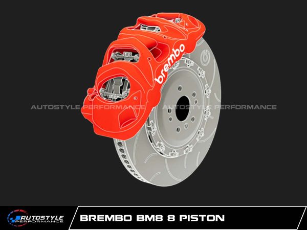 Bộ Phanh Brembo BM8 8 Piston Phân Tích Kỹ Thuật Chi Tiết Phanh Hiệu Năng Cao