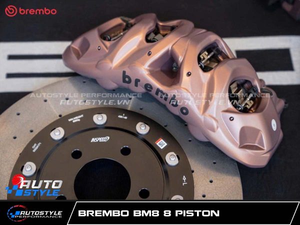 Bộ Phanh Brembo BM8 8 Piston Phân Tích Kỹ Thuật Chi Tiết Phanh Hiệu Năng Cao