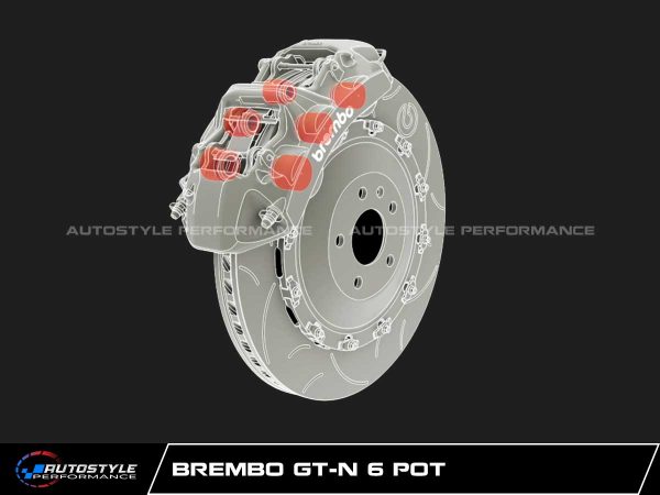 Brembo GT-N 6 Piston Cấu Hình Phanh Trước Hiệu Suất Cao Kết Hợp Cở Đĩa 405×34 Mm