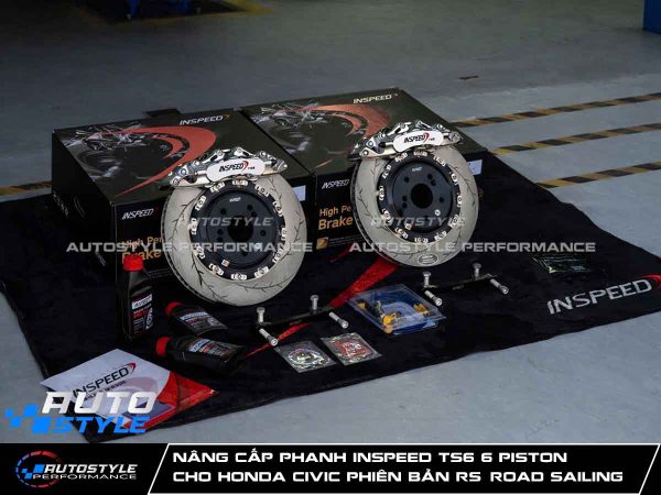 Nâng Cấp Phanh Inspeed TS6 6 Piston Chính Hãng Cho Honda Civic Phiên Bản RS (Road Sailing)