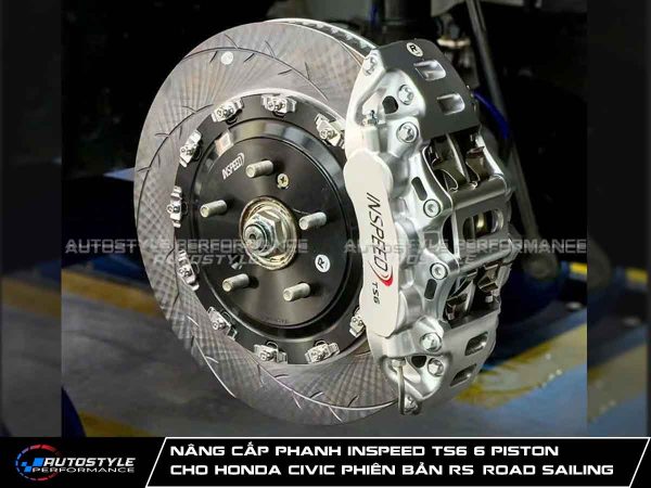 Nâng Cấp Phanh Inspeed TS6 6 Piston Chính Hãng Cho Honda Civic Phiên Bản RS (Road Sailing)