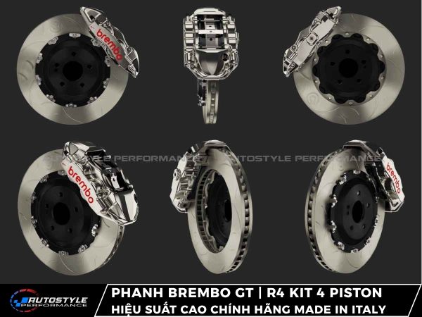 Phanh Brembo GT | R4 Kit 4 Piston Hiệu Suất Cao Chính Hãng Made in Italy