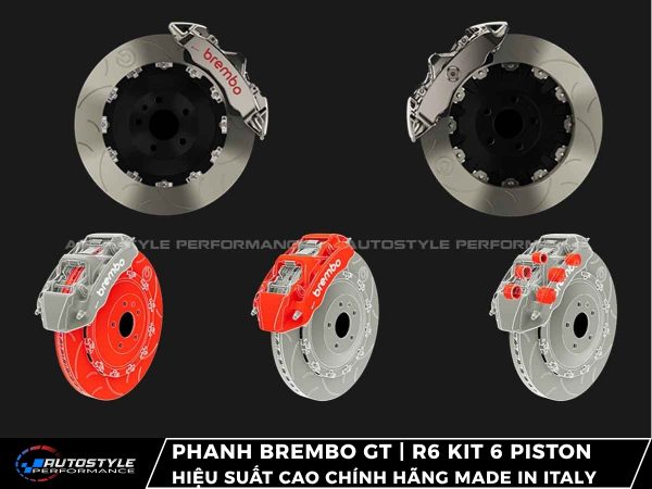 Phanh Brembo GT | R6 Kit 6 Piston Hiệu Suất Cao