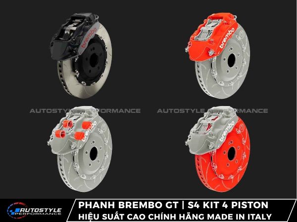Phanh Brembo GT | S4 Kit 4 Piston Hiệu Suất Cao Chính Hãng Made in Italy