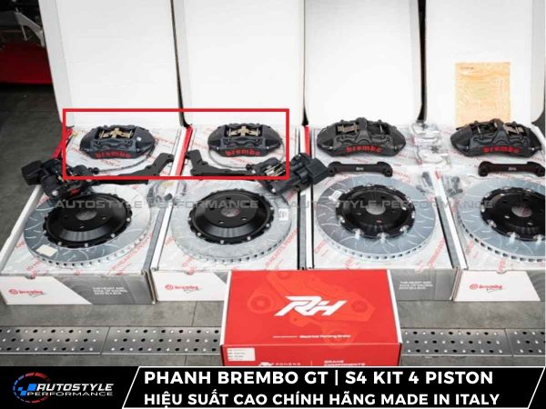 Phanh Brembo GT | S4 Kit 4 Piston Hiệu Suất Cao Chính Hãng Made in Italy