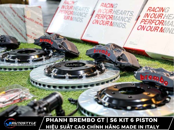 Phanh Brembo GT | S6 Kit 6 Piston Đĩa 405x34mm Hiệu Suất Cao Chính Hãng