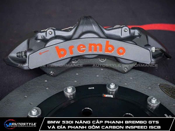 BMW 530i Nâng Cấp Phanh Brembo GTS Hiệu Suất Đỉnh Cao Và Đĩa Phanh Gốm Carbon INSPEED ISCB