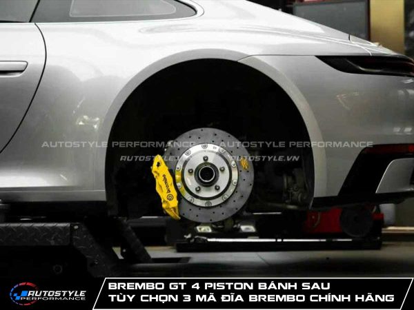 Brembo GT 4 Piston Bánh Sau Tùy Chọn 3 Mã Đĩa Brembo Chính Hãng