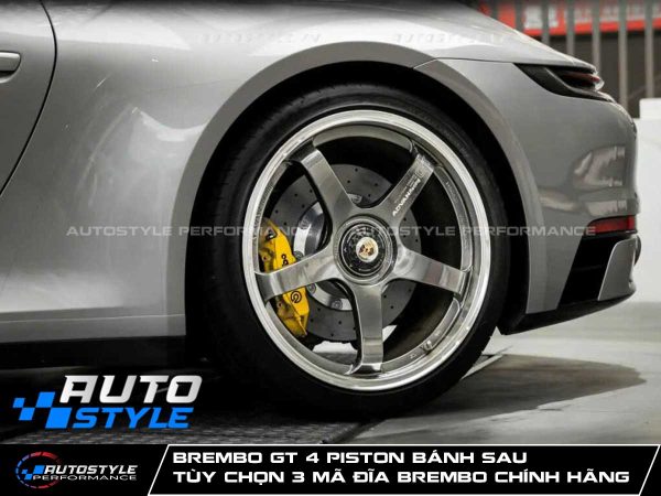 Brembo GT 4 Piston Bánh Sau Tùy Chọn 3 Mã Đĩa Brembo Chính Hãng
