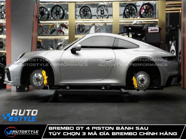 Brembo GT 4 Piston Bánh Sau Tùy Chọn 3 Mã Đĩa Brembo Chính Hãng