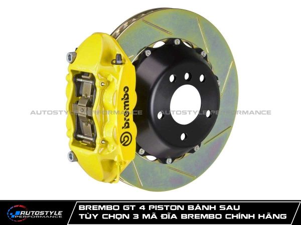 Brembo GT 4 Piston Bánh Sau Tùy Chọn 3 Mã Đĩa Brembo Chính Hãng