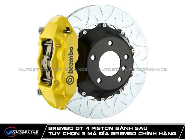 Brembo GT 4 Piston Bánh Sau Tùy Chọn 3 Mã Đĩa Brembo Chính Hãng