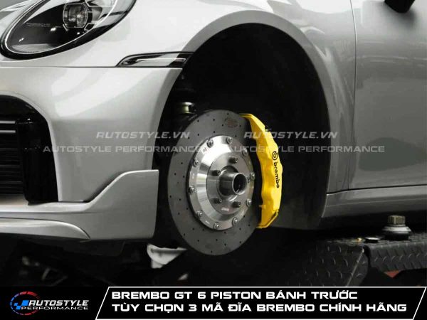 Brembo GT 6 Piston Bánh Trước Tùy Chọn 3 Mã Đĩa Brembo Chính Hãng