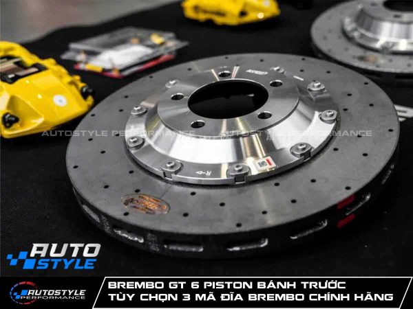 Brembo GT 6 Piston Bánh Trước Tùy Chọn 3 Mã Đĩa Brembo Chính Hãng