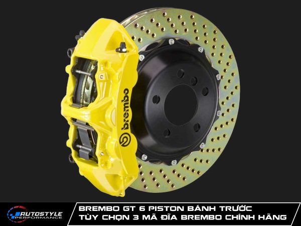 Brembo GT 6 Piston Bánh Trước Tùy Chọn 3 Mã Đĩa Brembo Chính Hãng