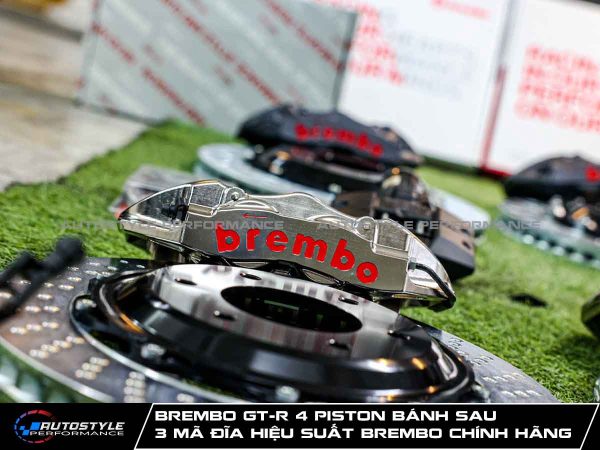 Brembo GT-R 4 Piston Bánh Sau Kết Hợp 3 Mã Đĩa Hiệu Suất Brembo Chính Hãng