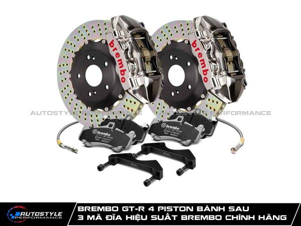 Brembo GT-R 4 Piston Bánh Sau Kết Hợp 3 Mã Đĩa Hiệu Suất Brembo Chính Hãng