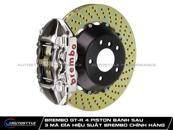 Brembo GT-R 4 Piston Bánh Sau Kết Hợp 3 Mã Đĩa Hiệu Suất Brembo Chính Hãng