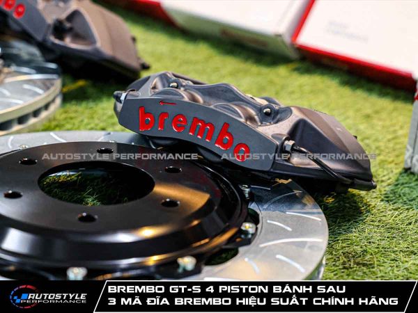 Brembo GT-S 4 Piston Bánh Sau Chính Hãng 3 Mã Đĩa Brembo Hiệu Suất