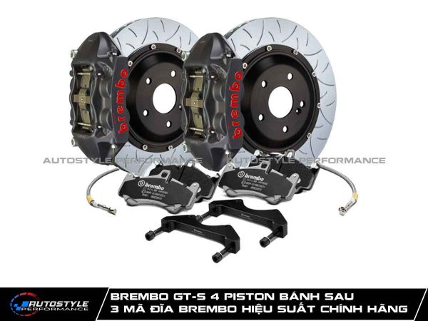 Brembo GT-S 4 Piston Bánh Sau Chính Hãng 3 Mã Đĩa Brembo Hiệu Suất