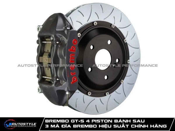 Brembo GT-S 4 Piston Bánh Sau Chính Hãng 3 Mã Đĩa Brembo Hiệu Suất