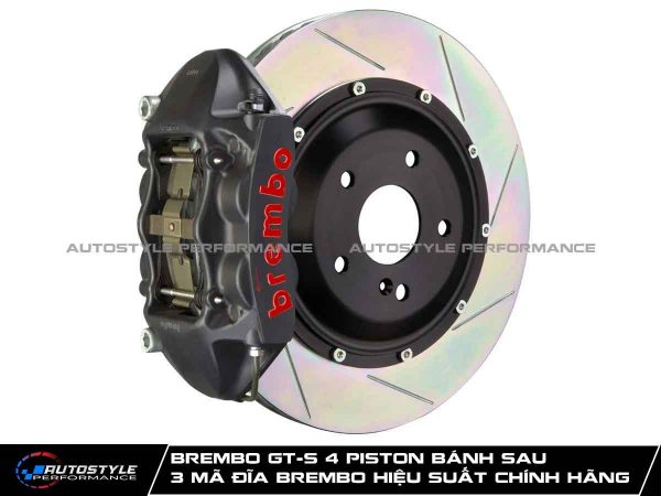 Brembo GT-S 4 Piston Bánh Sau Chính Hãng 3 Mã Đĩa Brembo Hiệu Suất