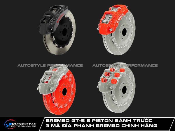 Brembo GT-S 6 Piston Bánh Trước 3 Mã Đĩa Phanh Brembo Chính Hãng Giá Tốt Nhất